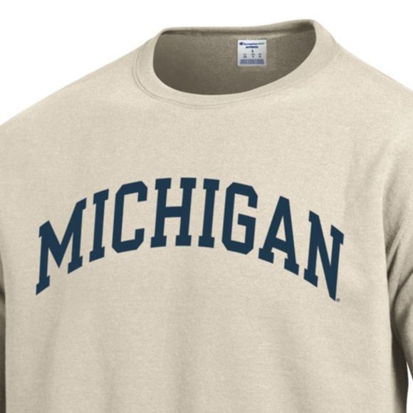 NWT Champion Michigan oatmeal crewneck size small - Picture 2 of 8